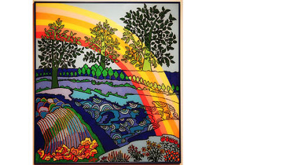 Watfa Midani's "Rainbow Over My Garden."