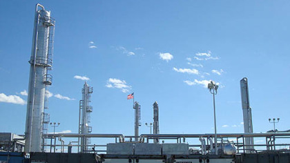 A gas processing facility in Houston, Pa.
