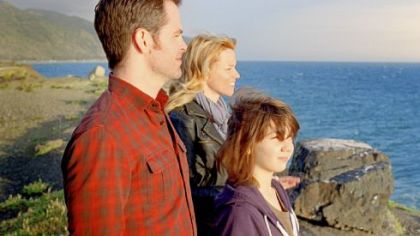 Chris Pine, left, portrays a man who discovers he has a half-sister, played by Elizabeth Banks, and a nephew, Michael D'Addario, in "People Like Us."