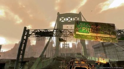 The burned-out smoldering shell of what was once Downtown Pittsburgh sets the scene for Bethesda Software's video game "Fallout 3: The Pitt."
