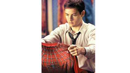 Tobey Maguire makes his debut as Peter Parker in "Spider-Man" (2002).