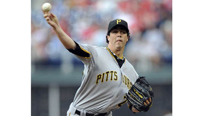 Jeff Karstens, who missed most of the first half of the season, earned his first win of 2012 Saturday with seven innings of work. He allowed four hits and struck out seven.