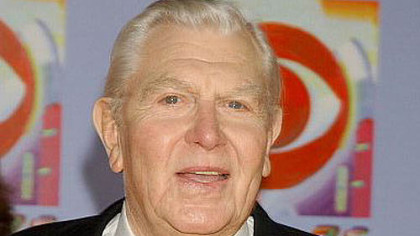 Andy Griffith arriving at an event commemorating CBS'S 75th anniversary two years ago.