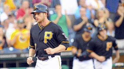 Alex Presley scores against Detroit last month.