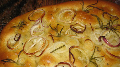 Red Onion and Rosemary Focaccia.