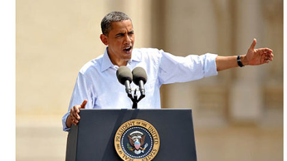 President Barack Obama speaks today at Carnegie Mellon University.