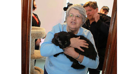 Sister Marijon Binder of Cats Are Purrson's Too has been taking care of Boots, who would have been put to death under her late owner's will.