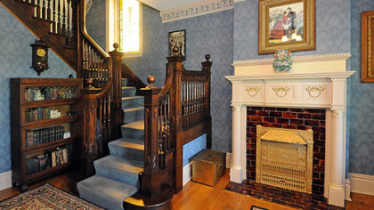 The foyer in this five-bedroom home in Observatory Hill, which was built in 1905.