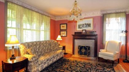 The living room in the home for sale in Observatory Hill.