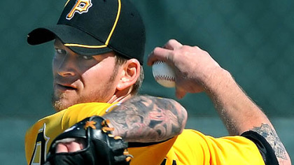 A.J. Burnett throws during workouts in Bradenton, Fla., in the spring. The Yankees traded him to the Pirates for two minor-league players.