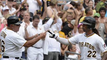 Andrew McCutchen leads baseball with a .362 batting average.