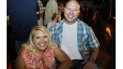 Cris Okulanis and Clairton Officer Jim Kuzak.