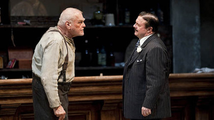 Among the stars in "The Iceman Cometh" at Chicago's Goodman Theatre were Brian Dennehy, left, as Larry Slade and Nathan Lane as Theodore "Hickey" Hickman.