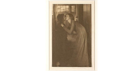 "The Kiss," a 1904 platinum print by American Clarence H. White (1871-1925), is among artworks promised to  Carnegie Museum.