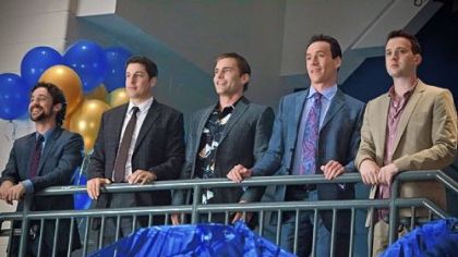 The "American Pie" boys -- Thomas Ian Nicholas, left, Jason Biggs, Seann William Scott, Chris Klein and Eddie Kaye Thomas -- return for "American Reunion."
