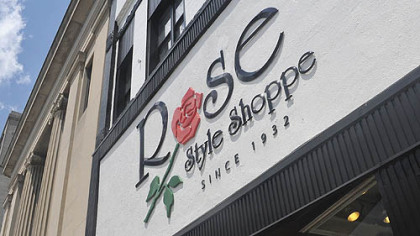The renovated front of the Rose Style Shop. The shop moved to Ligonier Street in 1945.