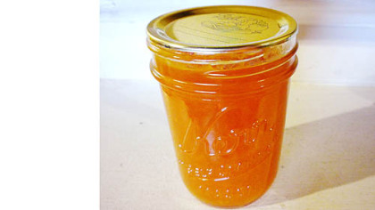 Apricot Jam is so brilliant in color that it seems to resist the advice that it be stored in a dark, cool place.