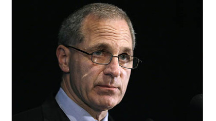 Former FBI director Louis Freeh speaks about the Freeh Report during a news conference today in Philadelphia.