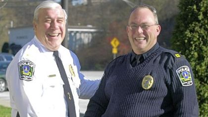 Ted Villani, left, in 2002