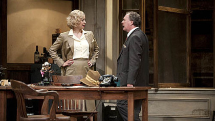 Nicole Underhay and Benedict Campbell star in "His Girl Friday," the Ben Hecht and Charles MacArthur screwball classic adapted by John Guare.
