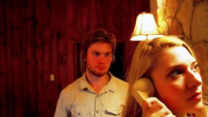 James McDonald, left, and Morgan Wolk star in "Toyer," a thriller set and performed in an apartment.