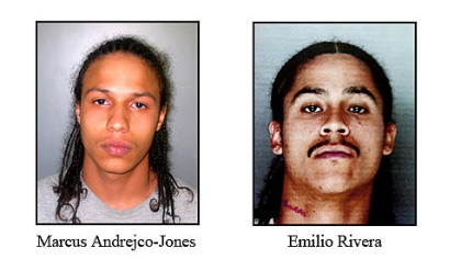 Emilio Rivera, 27, of McKees Rocks, and Marcus Andrejco, 19, of Rankin, are charged with attempted homicide, robbery and aggravated assault for the April 4, 2011, incident on Miller Avenue in Clairton.