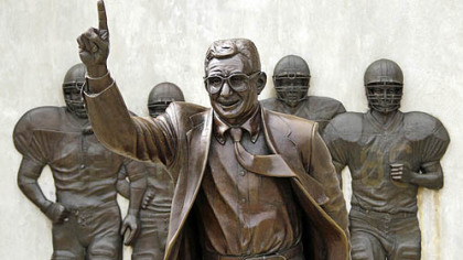 The Joe Paterno statue was removed from Penn State's campus over the weekend.