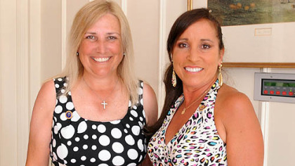 Chairs Mary Mackey and Pett Kegel.