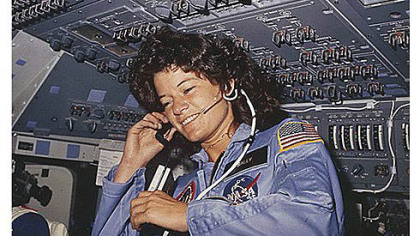 Sally Ride in 1983  as America's first female astronaut