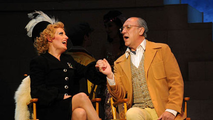 Liz Callaway as Norma Desmond and Jeff Howell as Cecil B. DeMille in Pittsburgh CLO's season-ending "Sunset Boulevard."