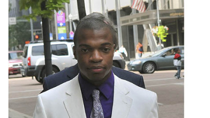 Jordan Miles enters the Federal Courthouse.