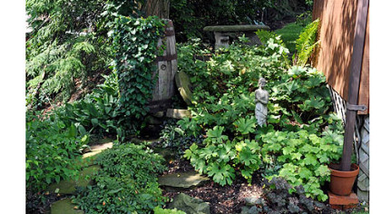 This is the woodland portion of the Jim and Mary Beth Crawford's garden.