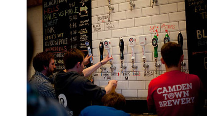 Camden Town Brewery has just opened its own taproom although its beers can be found all over London.