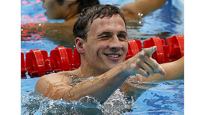 Ryan Lochte of the United States reacts in the moments after winning the gold medal in the men's 400-meter individual medley Saturday in London.