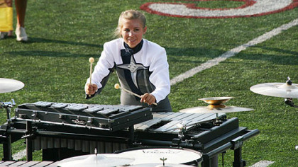 Kim Minnotte of the Blue Stars Drum and Bugle Corps.