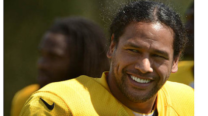 Troy Polamalu during afternoon workouts at training camp.