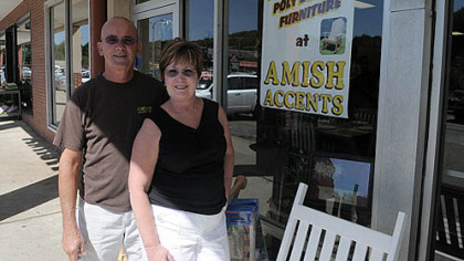 Bud and Mary Anne Winovich, owners of Amish Accents, sell authentically made Amish furniture, though they are not Amish themselves.