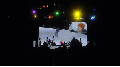 The set of the Heart & Soul Tour with Stevie Nicks and Rod Stewart at the Consol Energy Center.