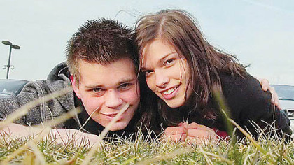 Katie Puwalowski, right, with her boyfriend,  Dean Graner, in a photo from her  Facebook page.