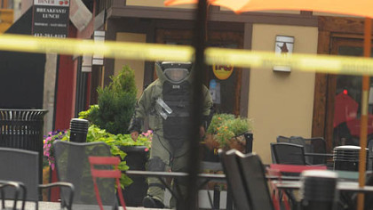 Market Square was closed for several hours this morning while Pittsburgh police investigated a red wheeled suitcase and its contents. Police reopened the area just before 11 a.m.