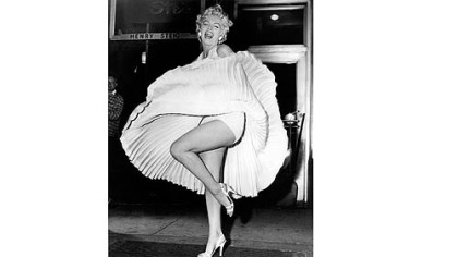A publicity photo for "The Seven Year Itch" (1955), in which she enjoyed a blast of steam from a subway on Lexington Avenue at 52nd Street in Manhattan.