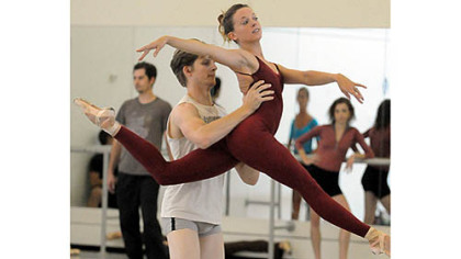 Nicholas Coppula with Alexandra Kochis in "Step Touch."