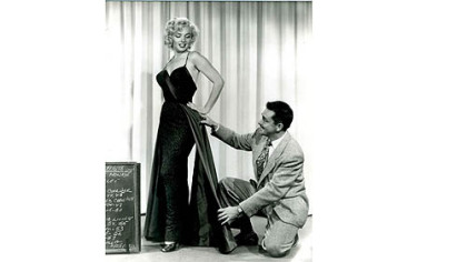 Marilyn Monroe with designer William Travilla.