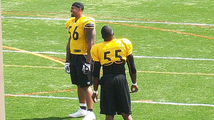 Steelerschic shared this photo from Tuesday's training camp entitled "Woodley and Sylvester." View more and add your own photos at www.post-gazette.com