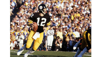 This shot of Terry Bradshaw in Super Bowl XIV is among the pictures in "The Digs."