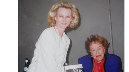 Chef and author Christy Rost with Julia Child.