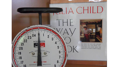 Chef Christy Rost now owns the scale that appeared on the cover of "Julia Child: The Way to Cook."