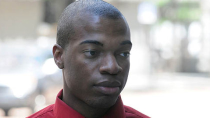 Jordan Miles arrives at the Federal Courthouse on Wednesday morning.