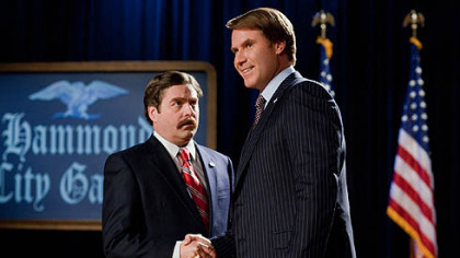 Zach Galifianakis and Will Ferrell star in "The Campaign."