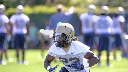 Pitt redshirt freshman cornerback Lafayette Pitts has worked primarily with the first team this first week of camp.